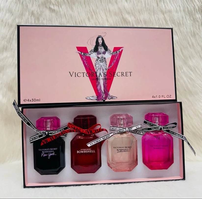 Set of 4 Victoria Secret Bombshell Mini (30ml Women Gift Set)